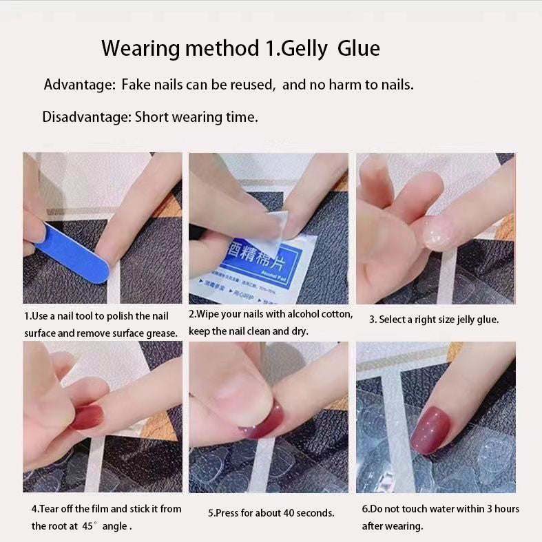 A90 Gradient Irregular Stiletto Press On Nails +tool kit