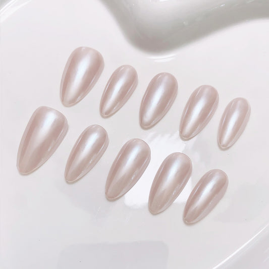 A19 Elegant Solid Color Almond Press on Nails for Women+ Tool Kits