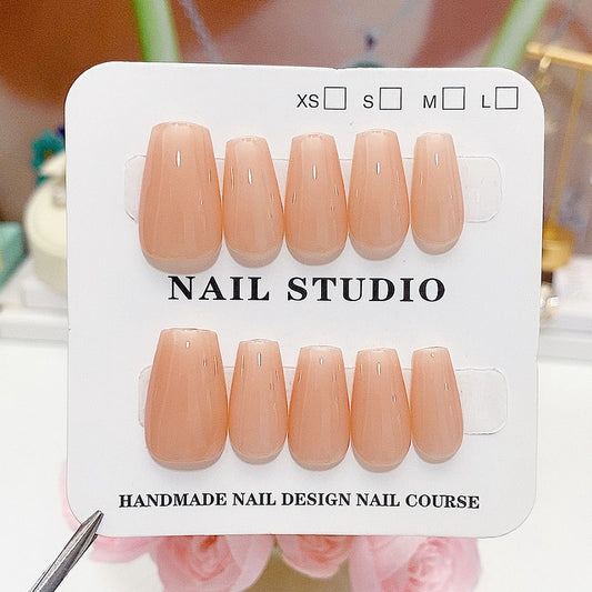 A56 Simple Handmade Press on Nails for Women +Application Kit